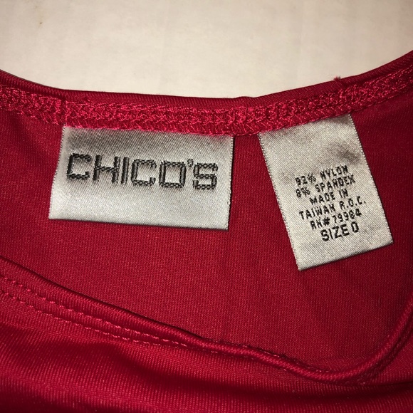Chico’s red top size small - Picture 3 of 7
